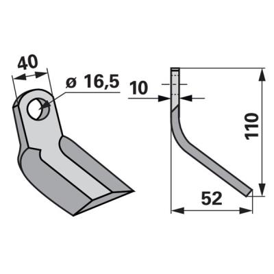 Y-Messer zu Breviglieri Mulcher