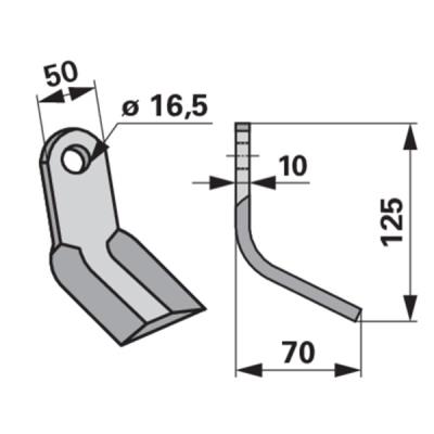 Y-Messer zu Hermes Mulcher