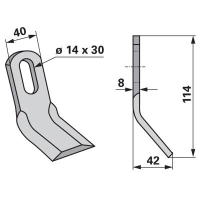 Y-Messer zu Hymach Mulcher