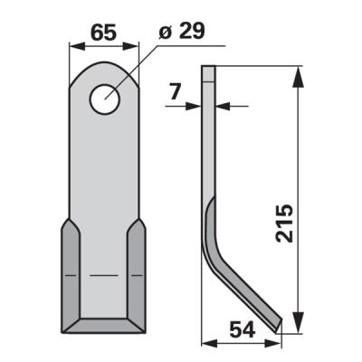 Y-Messer zu Krobath Mulcher