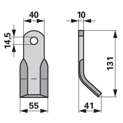 Y-Messer zu Maletti Mulcher