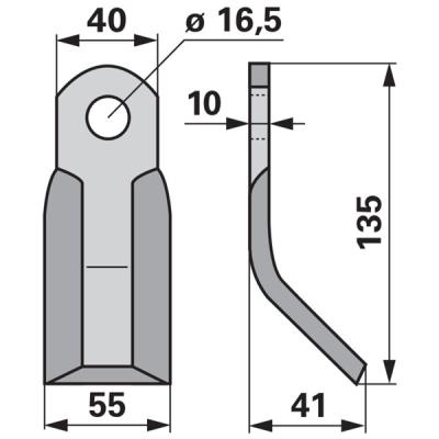 Y-Messer zu Maletti Mulcher