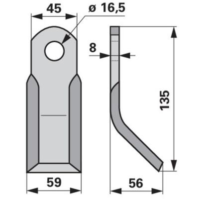 Y-Messer zu Nobili Mulcher