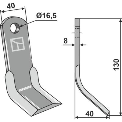 Y-Messer zu Nobili Mulcher