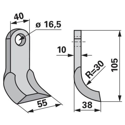 Y-Messer zu Pegoraro Mulcher