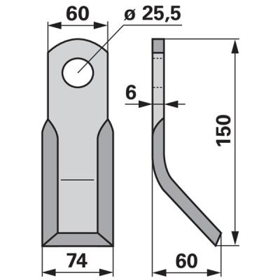 Y-Messer zu Procomas Mulcher
