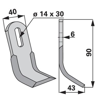 Y-Messer zu Sicma Miglianico Mulcher