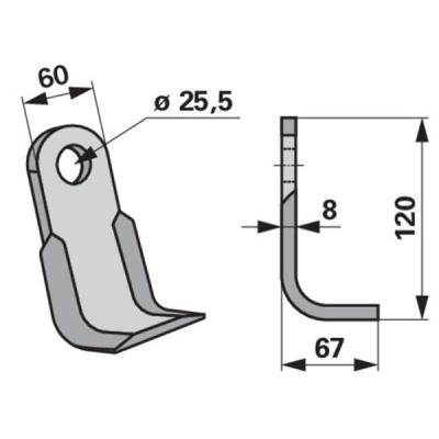Y-Messer zu Sicma Miglianico Mulcher