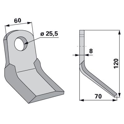 Y-Messer zu Vigolo Mulcher
