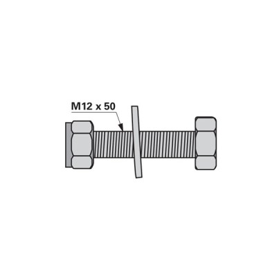 Zinkenhalter kpl. M12x50 zu Claas