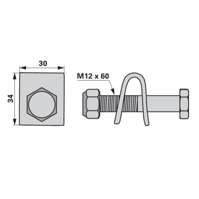 Zinkenhalter komplett 953643.0 zu Claas