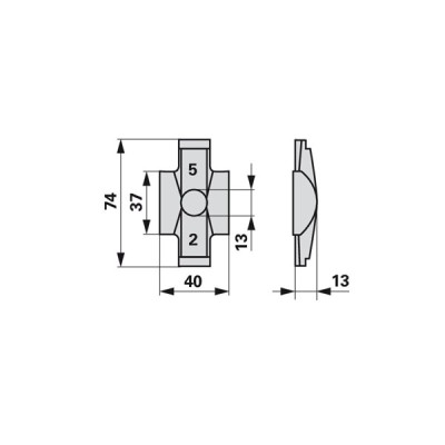 Zinkenhalter 2 Grad / 5 Grad 621332 zu Pöttinger