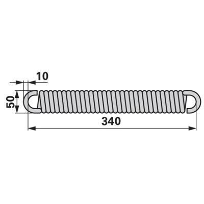 Zugfeder - Länge 340 mm