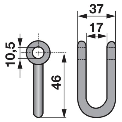 Schäkel zu Mulcher und Schlegelhäcksler