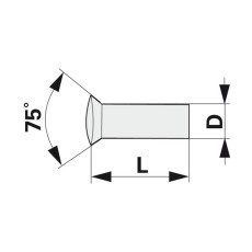 Linsenkopfniet AD 6 x L 15 mm, 150 Stück anstelle von Rapid 124780