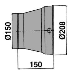 Schutztopf geräteseitig, Dm 208 mm, mit Löcher