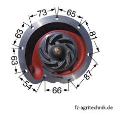 Wasserpumpe 3136217R92 mit Laufrad 98mm zu Case IH